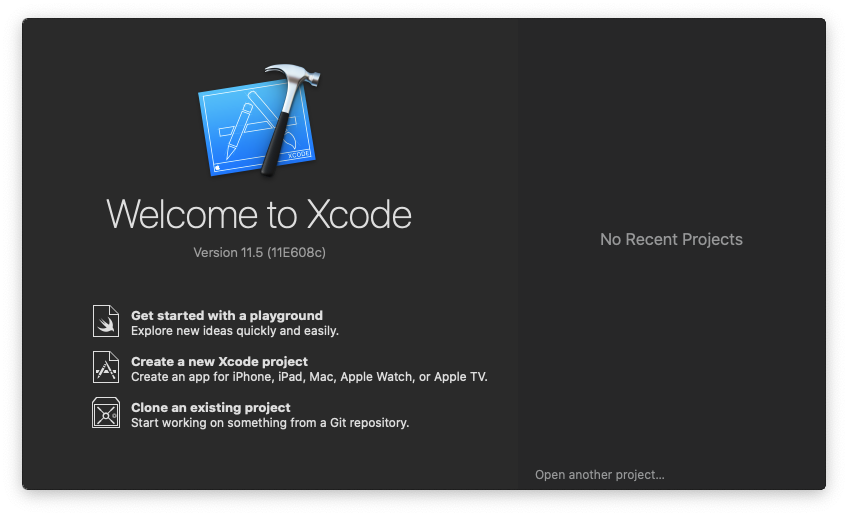 xCode 실행